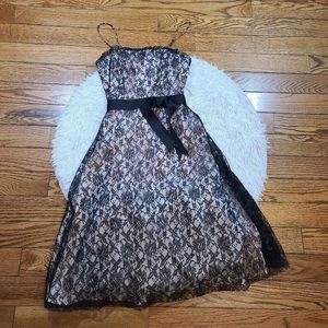 City Triangles Women's Lace Spaghetti Strap Dress